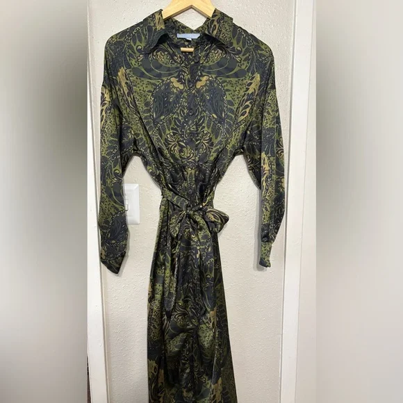 Antonio Melani Dresses | Antonio Melani Elegant Green Patterned Dress | Color: Black/Green | Size: 6 | Lillyscloset5'S Closet